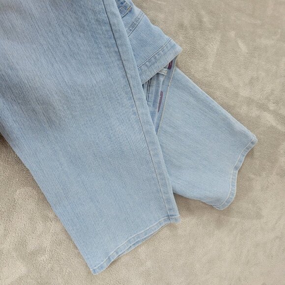 Gloria Vanderbilt Amanda Womens Jeans 24W Plus Light Blue Denim Zip SL39E - Picture 4 of 9
